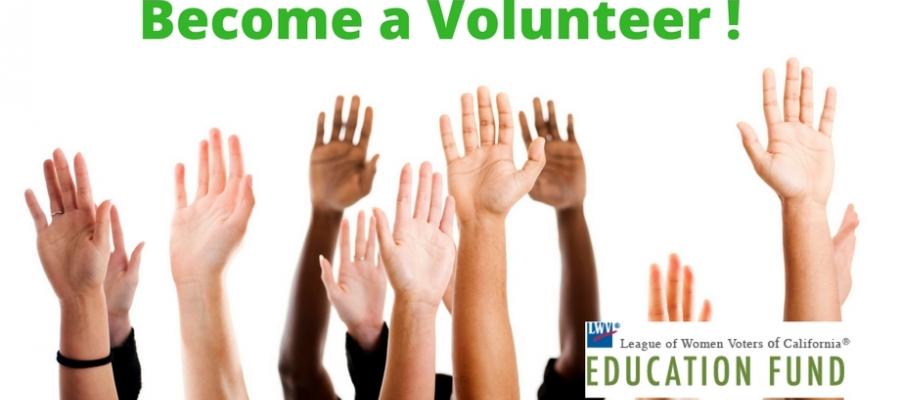 Volunteer Hands volunteer, community, League of Women Voters of California Education Fund, civiced, activism, local, elections