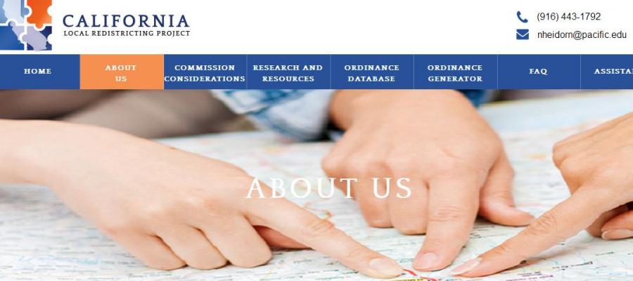 California Local Redistricting Project website photo California Local Redistricting Project